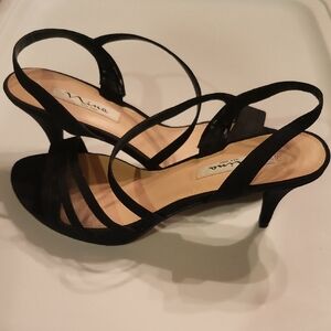 Nina Elegant Black Strappy Heels
